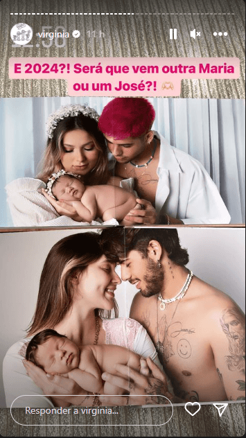 Zé Felipe e Virgínia - Foto: Reprodução/Instagram Zé Felipe e Virgínia - Foto: Reprodução/Instagram