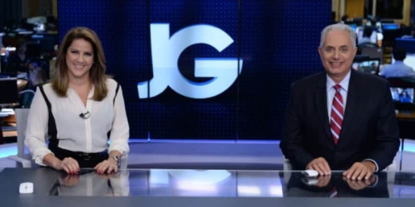 Christiane Pelajo e William Waack no Jornal da Globo (Reprodução - Globo) Christiane Pelajo e William Waack no Jornal da Globo (Reprodução - Globo)