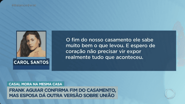 Carol Santos expôs sua versão dos fatos (Foto Reprodução/Twitter) Carol Santos expôs sua versão dos fatos (Foto Reprodução/Twitter)