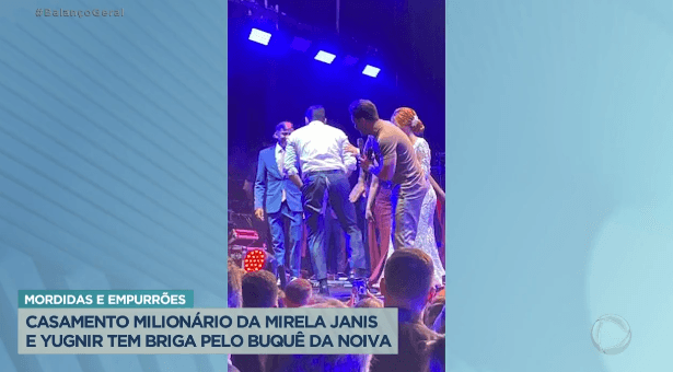 Yugnir, ex de Marília Mendonça ficou com a calça rasgada (Foto Reprodução/PlayPlus) Yugnir, ex de Marília Mendonça ficou com a calça rasgada (Foto Reprodução/PlayPlus)