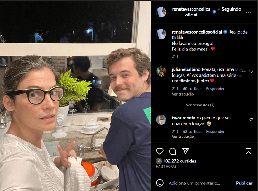 Renata Vasconcellos e o filho Miguel (Foto Reprodução/Instagram) Renata Vasconcellos e o filho Miguel (Foto Reprodução/Instagram)