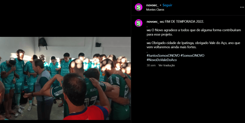 Últimas postagens do "Novo Esporte" se despedindo e agradecendo pela temporada (Foto Reprodução/Instagram) Últimas postagens do "Novo Esporte" se despedindo e agradecendo pela temporada (Foto Reprodução/Instagram)