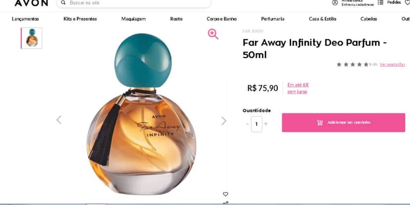 Perfume Far Away Infinity ( Foto - Avon) Perfume Far Away Infinity ( Foto - Avon)