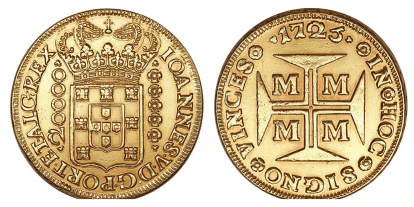 Réis 20, de 1724, está entre as moedas mais valiosas do Brasil (Foto: Internet) Réis 20, de 1724, está entre as moedas mais valiosas do Brasil (Foto: Internet)
