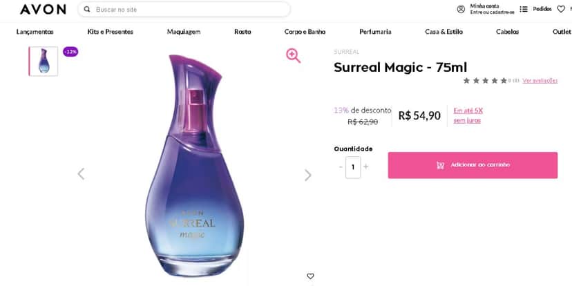 Perfume Surreal Magic (Foto - AVon) Perfume Surreal Magic (Foto - AVon)