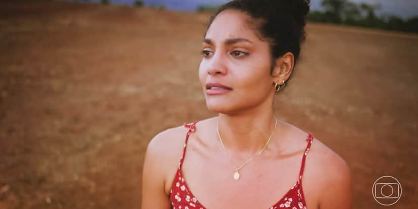 Aline chora ao fazer promessa em Terra e Paixão Aline chora ao fazer promessa em Terra e Paixão