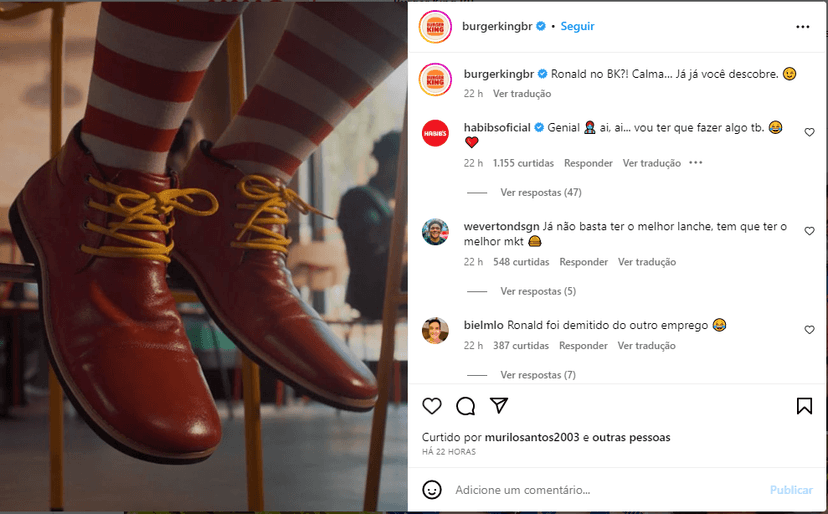 BK anuncia Ronald - Foto: Reprodução/Instagram