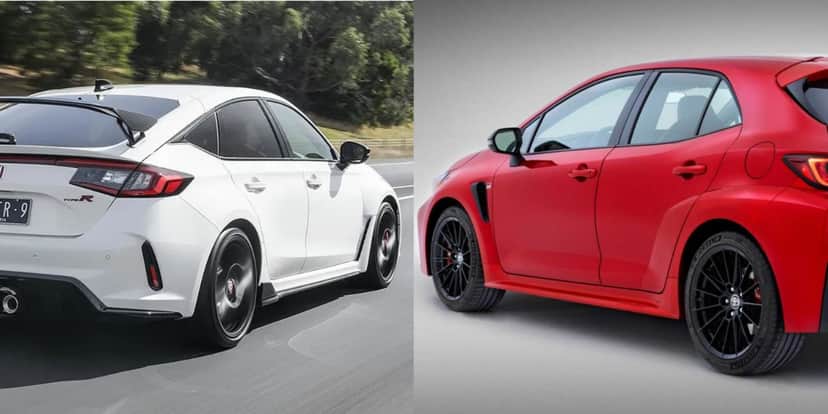 Honda Civic Type R e Toyota GR - Foto: Reprodução/Internet Honda Civic Type R e Toyota GR - Foto: Reprodução/Internet