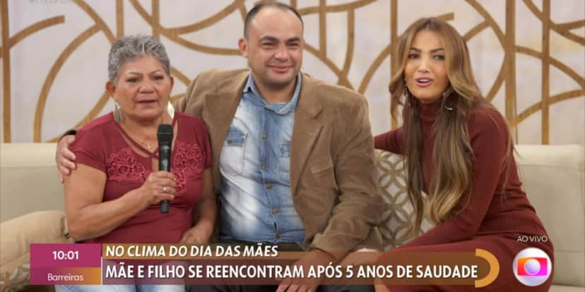 Patrícia Poeta promoveu reencontro entre Edimilson e Dona Maria (Foto: Reprodução/TV Globo) Patrícia Poeta promoveu reencontro entre Edimilson e Dona Maria (Foto: Reprodução/TV Globo)