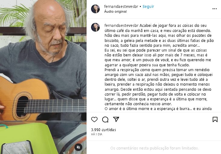 Viúva de Erasmo Carlos fez desabafo chocante (Foto: Reprodução/ Instagram) Viúva de Erasmo Carlos fez desabafo chocante (Foto: Reprodução/ Instagram)
