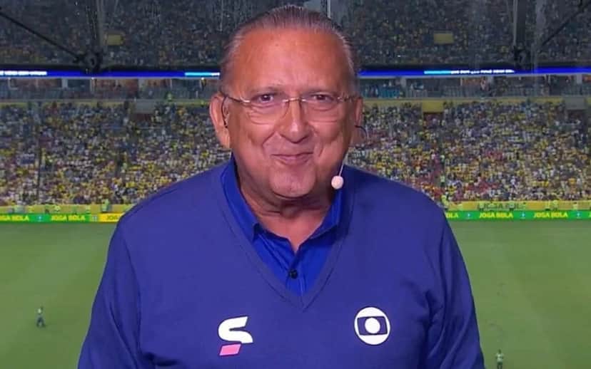 O narrador em sua última Copa do Mundo pela Globo (Reprodução: Globo) O narrador em sua última Copa do Mundo pela Globo (Reprodução: Globo)