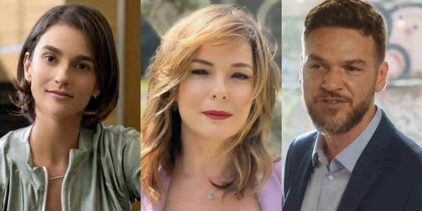Helena (Priscila Stejnman), Clara (Regiane Alves) e Theo (Emílio Dantas) em "Vai na Fé" (Foto: Divulgação/TV Globo) Helena (Priscila Stejnman), Clara (Regiane Alves) e Theo (Emílio Dantas) em "Vai na Fé" (Foto: Divulgação/TV Globo)
