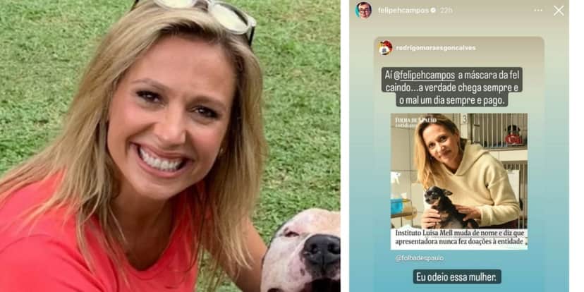 Felipeh Campos se revoltou com atitude de Luísa Mell (Foto: Reprodução/Instagram) Felipeh Campos se revoltou com atitude de Luísa Mell (Foto: Reprodução/Instagram)