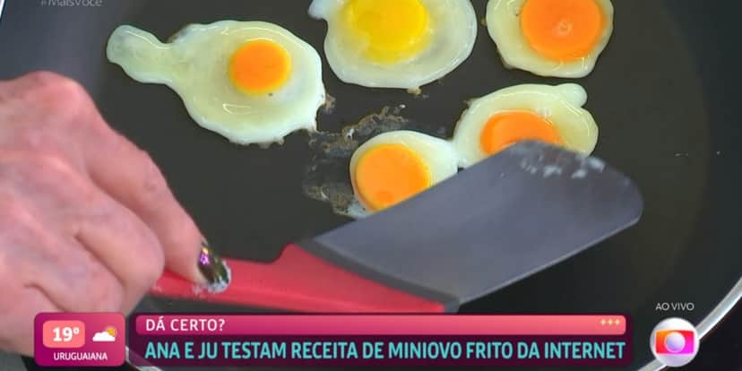 "Mais Você" mostrou como faz mini ovo (Foto: Reprodução/TV Globo) "Mais Você" mostrou como faz mini ovo (Foto: Reprodução/TV Globo)