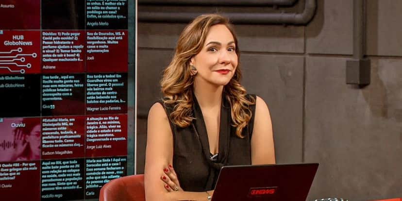 Maria Beltrão no comando do Estúdio 1 (Reprodução: Globonews) Maria Beltrão no comando do Estúdio 1 (Reprodução: Globonews)