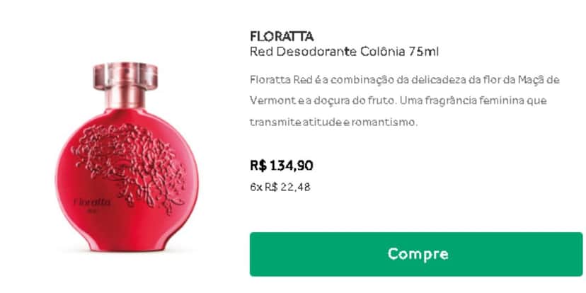 Anúncio do perfume Floratta do Boticário (Reprodução - Internet) Anúncio do perfume Floratta do Boticário (Reprodução - Internet)