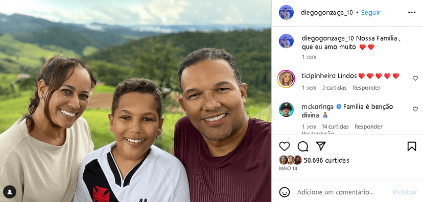 Renata Alves, com o marido e o filho (Foto: Reprodução/ Instagram)