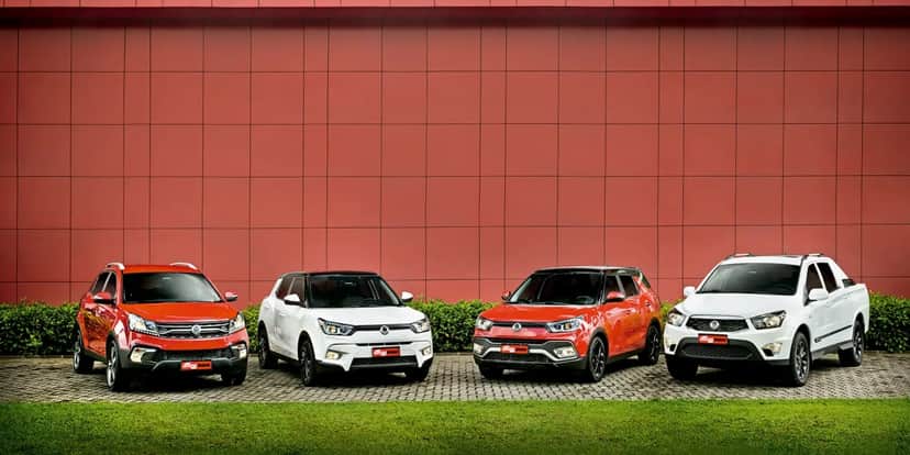 Korando, Tivoli, XLV e Actyon marcaram reestreia da marca SsangYong em 2017 (Foto: Christian Castanho/Quatro Rodas) Korando, Tivoli, XLV e Actyon marcaram reestreia da marca SsangYong em 2017 (Foto: Christian Castanho/Quatro Rodas)