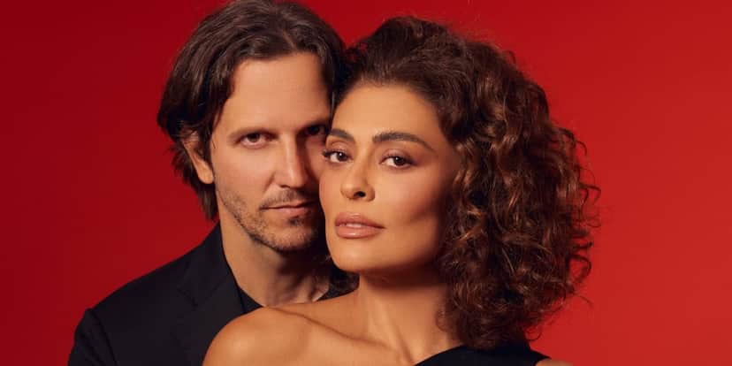 Vladimir Brichta e Juliana Paes em foto promocional da concorrência (Foto: Divulgação/Netflix) Vladimir Brichta e Juliana Paes em foto promocional da concorrência (Foto: Divulgação/Netflix)