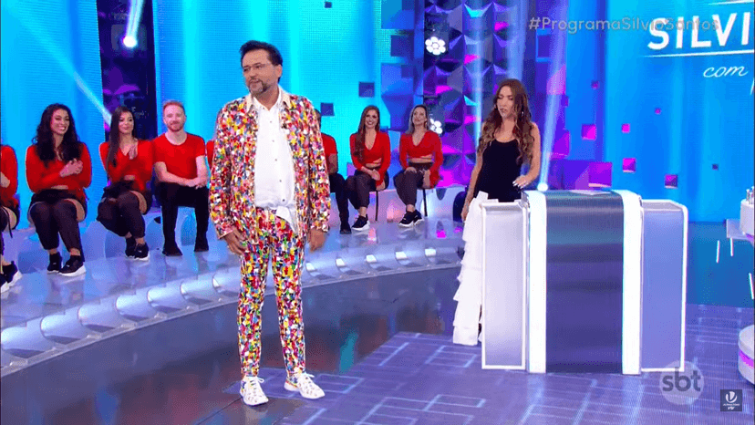 Geraldo Luís e Patrícia Abravanel no comando do Programa Silvio Santos (Foto: SBT) Geraldo Luís e Patrícia Abravanel no comando do Programa Silvio Santos (Foto: SBT)