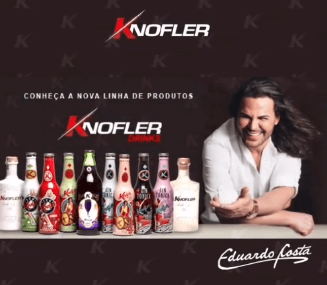 A marca de bebidas também conta com a assinatura e a imagem de Eduardo Costa em suas propagandas (Foto Reprodução/Instagram) A marca de bebidas também conta com a assinatura e a imagem de Eduardo Costa em suas propagandas (Foto Reprodução/Instagram)