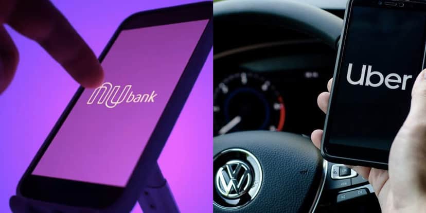 Aplicativos da Nubank e Uber (Fotos: Reproduções / Internet) Aplicativos da Nubank e Uber (Fotos: Reproduções / Internet)