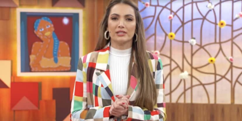 Patrícia Poeta no comando do Encontro (Foto: Reprodução / Globo)