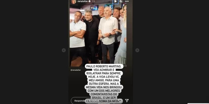 Renata Fan faz homenagem para Paulo Roberto Martins (Foto: Reprodução / Instagram) Renata Fan faz homenagem para Paulo Roberto Martins (Foto: Reprodução / Instagram)