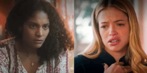 Personagens Graça, Daniel e Aline em Terra e Paixão (Foto: Reprodução, Globo) Personagens Graça, Daniel e Aline em Terra e Paixão (Foto: Reprodução, Globo)