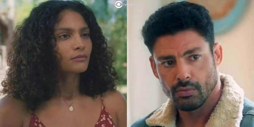 Aline e Caio em cenas de Terra e Paixão (Foto: Reprodução / Globo) Aline e Caio em cenas de Terra e Paixão (Foto: Reprodução / Globo)