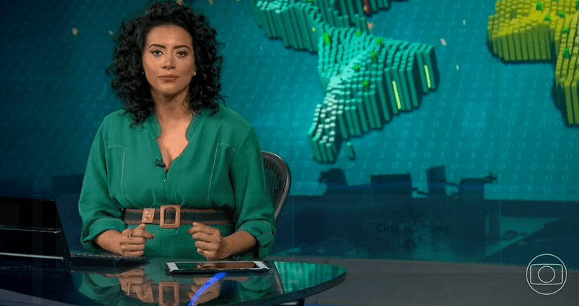 Aline Midlej no Jornal Nacional Aline Midlej no Jornal Nacional