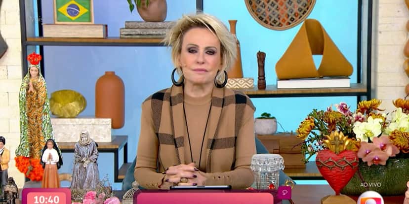 Ana Maria Braga nos estúdios do Mais Você (Reprodução: Globo) Ana Maria Braga nos estúdios do Mais Você (Reprodução: Globo)