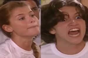 Clara e Paulinha vão se atracar na escola em Mulheres Apaixonadas (Foto: Reprodução / Globo)