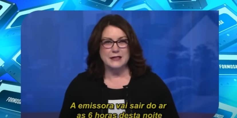 A jornalista dando o último adeus aos seus telespectadores (Reprodução: Internet) A jornalista dando o último adeus aos seus telespectadores (Reprodução: Internet)