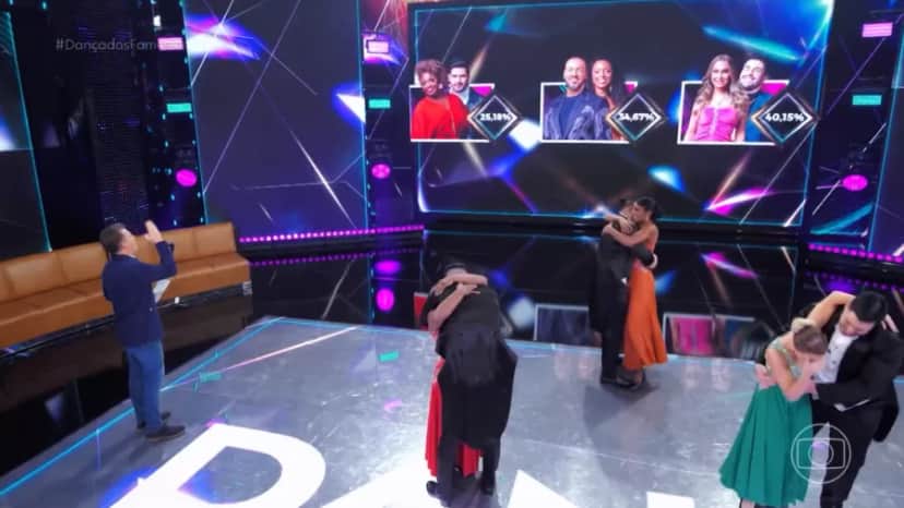 Daiane dos Santos foi eliminada da Dança dos Famosos (Foto: Reprodução/ Globo) Daiane dos Santos foi eliminada da Dança dos Famosos (Foto: Reprodução/ Globo)