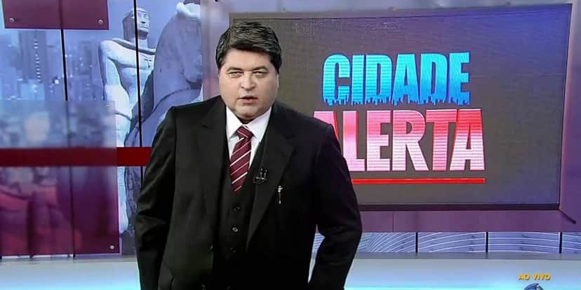 O jornalista no comando do Cidade Alerta (Reprodução: Record) O jornalista no comando do Cidade Alerta (Reprodução: Record)