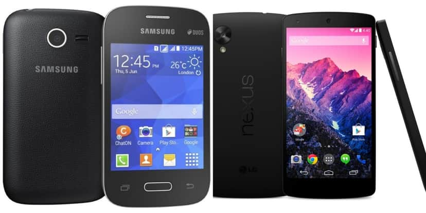 Galaxy Pocket e Nexus (Foto: Divulgação/Samsung/LG) Galaxy Pocket e Nexus (Foto: Divulgação/Samsung/LG)