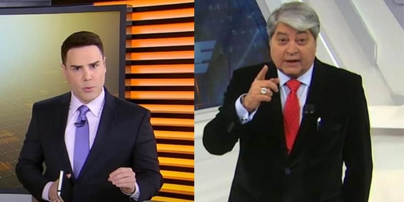 Luiz Bacci e Datena nos estúdios de suas emissoras (Reprodução: Montagem TV Foco) Luiz Bacci e Datena nos estúdios de suas emissoras (Reprodução: Montagem TV Foco)
