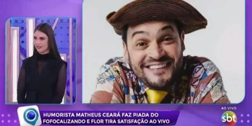 Matheus Ceará revoltou apresentadores do "Fofocalizando" (Foto: Reprodução/SBT) Matheus Ceará revoltou apresentadores do "Fofocalizando" (Foto: Reprodução/SBT)