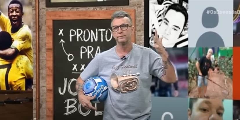 Neto os estúdios do Donos da Bola (Reprodução: Band) Neto os estúdios do Donos da Bola (Reprodução: Band)