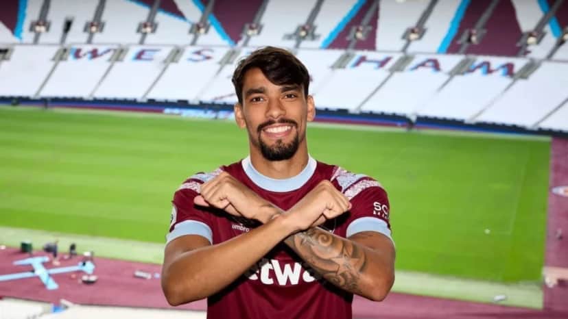 Lucas Paquetá no West Ham da Inglaterra (Divulgação West Ham) Lucas Paquetá no West Ham da Inglaterra (Divulgação West Ham)