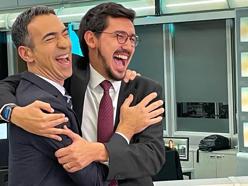 César Tralli ao lado do jornalista Nilson Klava (Foto: Reprodução, Instagram) César Tralli ao lado do jornalista Nilson Klava (Foto: Reprodução, Instagram)
