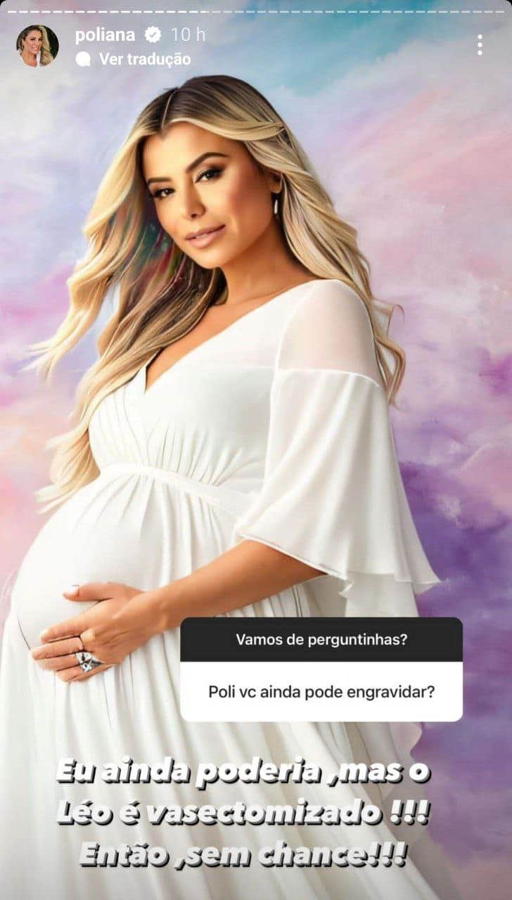 Poliana Rocha surgiu "grávida'' nas redes sociais (Foto: Reprodução/ Instagram) Poliana Rocha surgiu "grávida'' nas redes sociais (Foto: Reprodução/ Instagram)