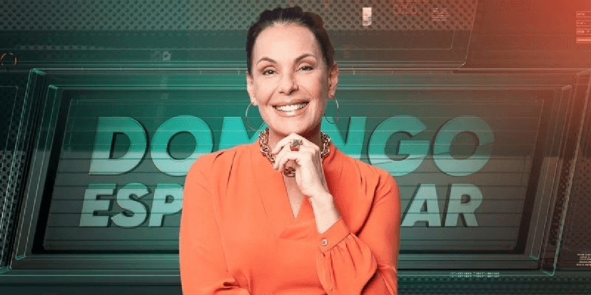 Carolina Ferraz no 'Domingo Espetacular' (Foto: Reprodução/ Internet)