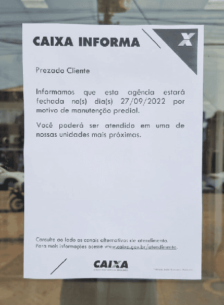 Comunicado da Caixa (Foto: Reprodução/ Internet) Comunicado da Caixa (Foto: Reprodução/ Internet)