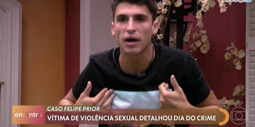 Felipe Prior no BBB (Foto: Reprodução / Encontro da Globo) Felipe Prior no BBB (Foto: Reprodução / Encontro da Globo)