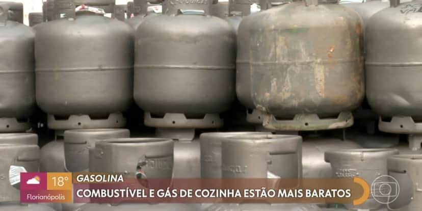 Matéria sobre gás de cozinha no Encontro (Foto: Reprodução / Globo) Matéria sobre gás de cozinha no Encontro (Foto: Reprodução / Globo)