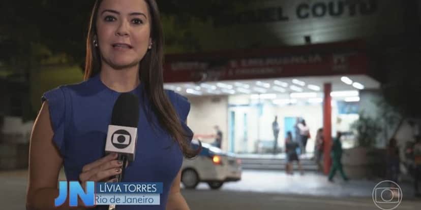 Lívia Torres no Jornal Nacional (Foto: Reprodução / Globo) Lívia Torres no Jornal Nacional (Foto: Reprodução / Globo)