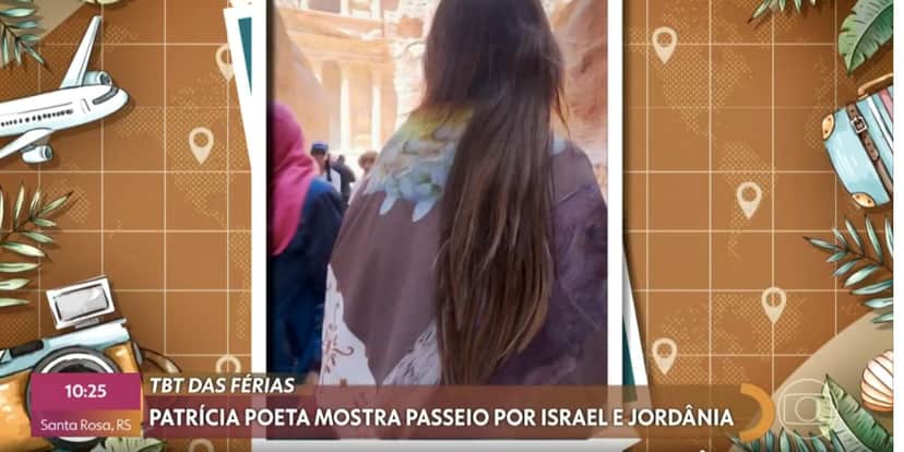 Viagem de Patrícia Poeta (Foto: Reprodução / Encontro da Globo) Viagem de Patrícia Poeta (Foto: Reprodução / Encontro da Globo)