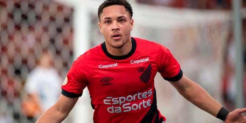 Vitor Roque, atacante do Athletico Paranaense (Foto - internet). Vitor Roque, atacante do Athletico Paranaense (Foto - internet).